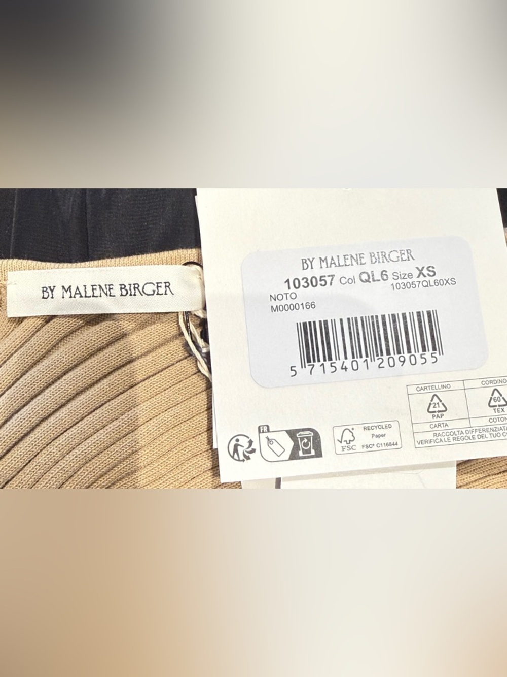 NWT By Marlene Birger Noto Bicolor Sweater Dress - Tan/Black - Size XS 👡🖤 - Picture 9 of 10